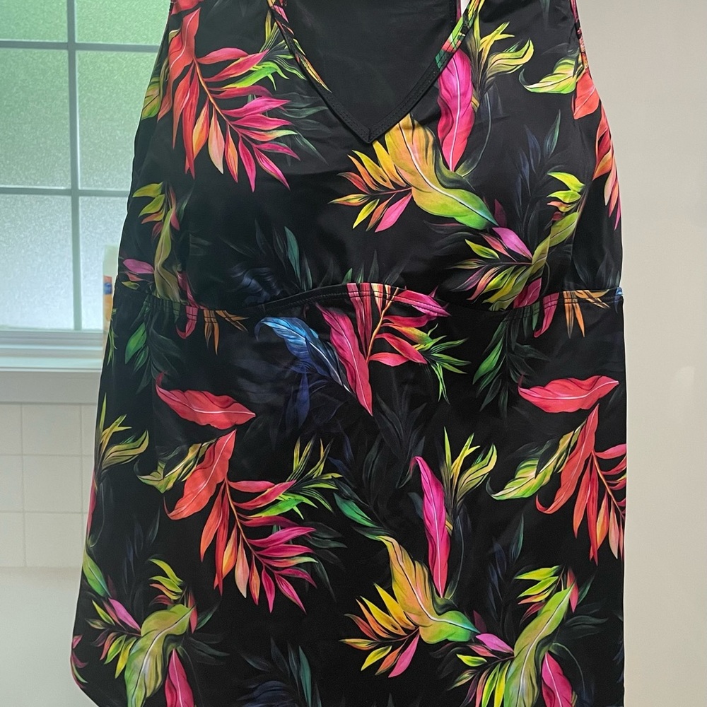 Torrid multicolor racerback tank swimwear